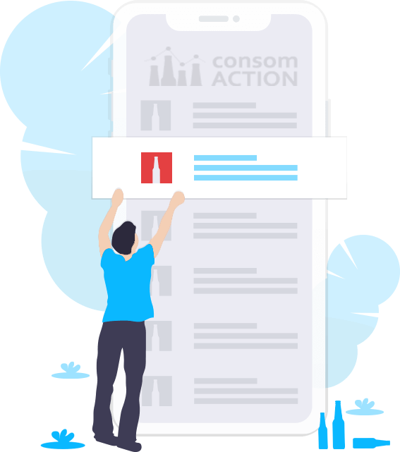 Personne organisant ses consommations sur mobile